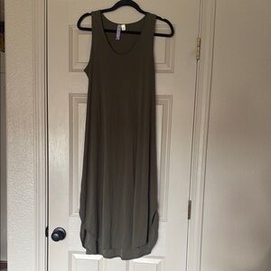 Alya Green Sleeveless Scoop Neck Sundress